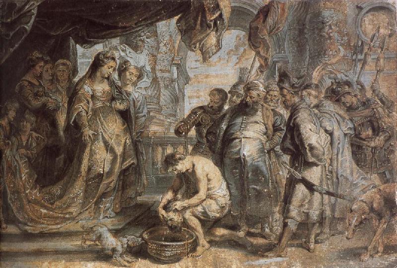 Peter Paul Rubens The queen with the Captain of Lush oil painting image